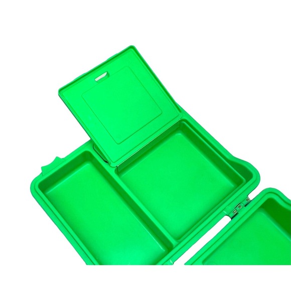 Vintage IGLOO Lunch Box Cool Kase Hard Case Blue Green Plastic Retro Kool Kit - Picture 14 of 15